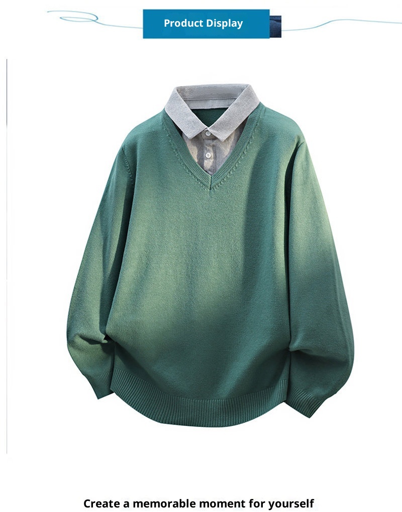 ragazzo Ragazzo Ragazzo Commercio Estero Transfrontaliero Dropshipping Trdy Nuovo 2025 Autunno Camicia Colletto Due Pezzi Maglione Pullover Per_voghion.com