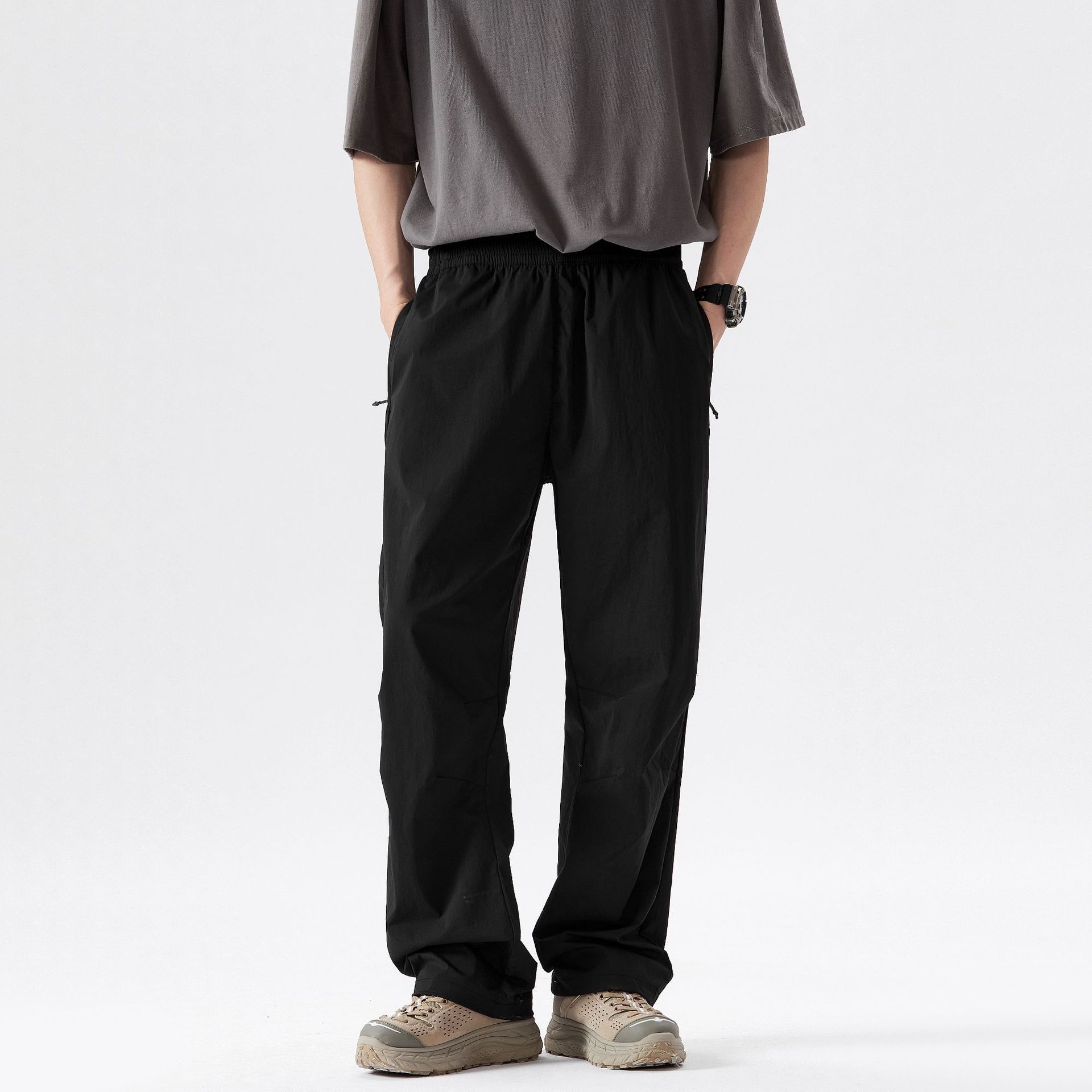 001 Summer Thin Soft Shell Tactical Paratrooper Hiking Long Outdoor Work Waterproof Windproof Pants_voghion.com