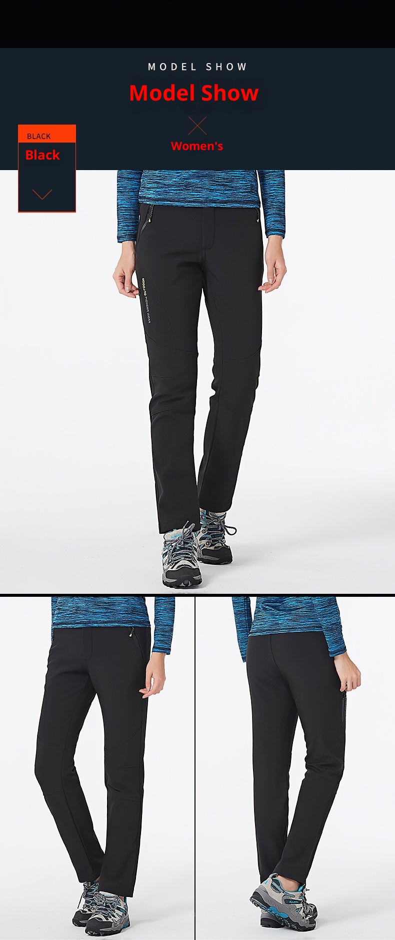 001 Outdoor Softshell Men Winter Fleece Soft Shell Thickened Hiking Women Warm Pants Waterproof Windproof Trendy Brand_voghion.com