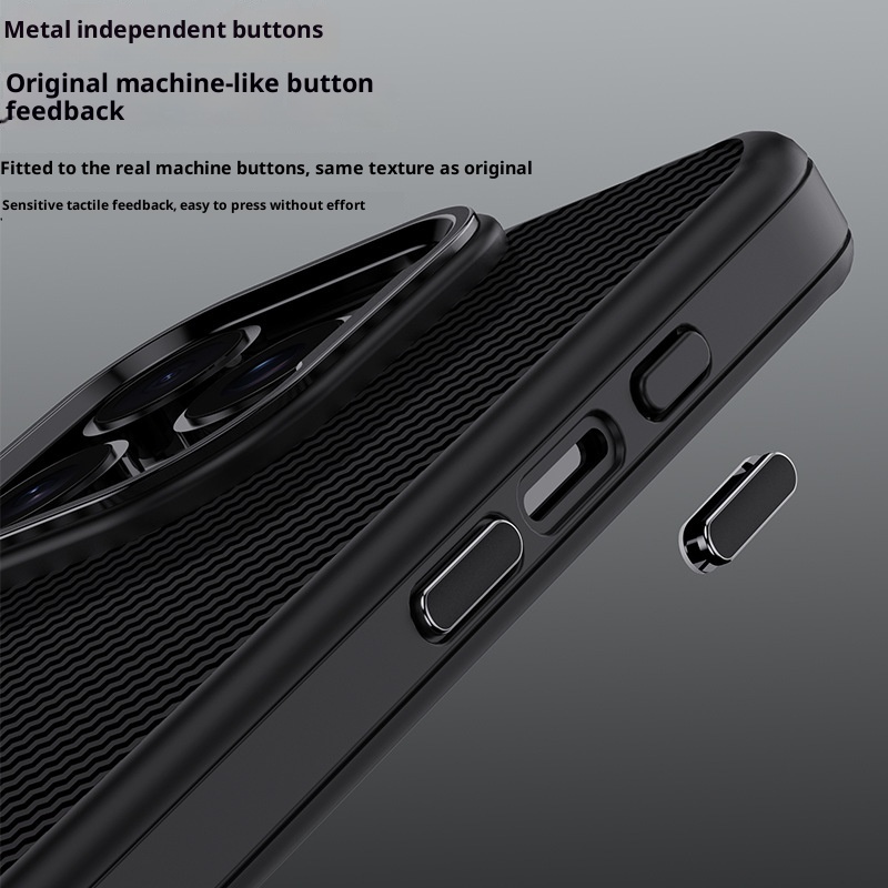 TechGlobe Adatto per il telefono cellulare 16promax Nuova custodia protettiva anti-caduta per iPhone 16pro, 16plus in fibra di carbonio_voghion.com