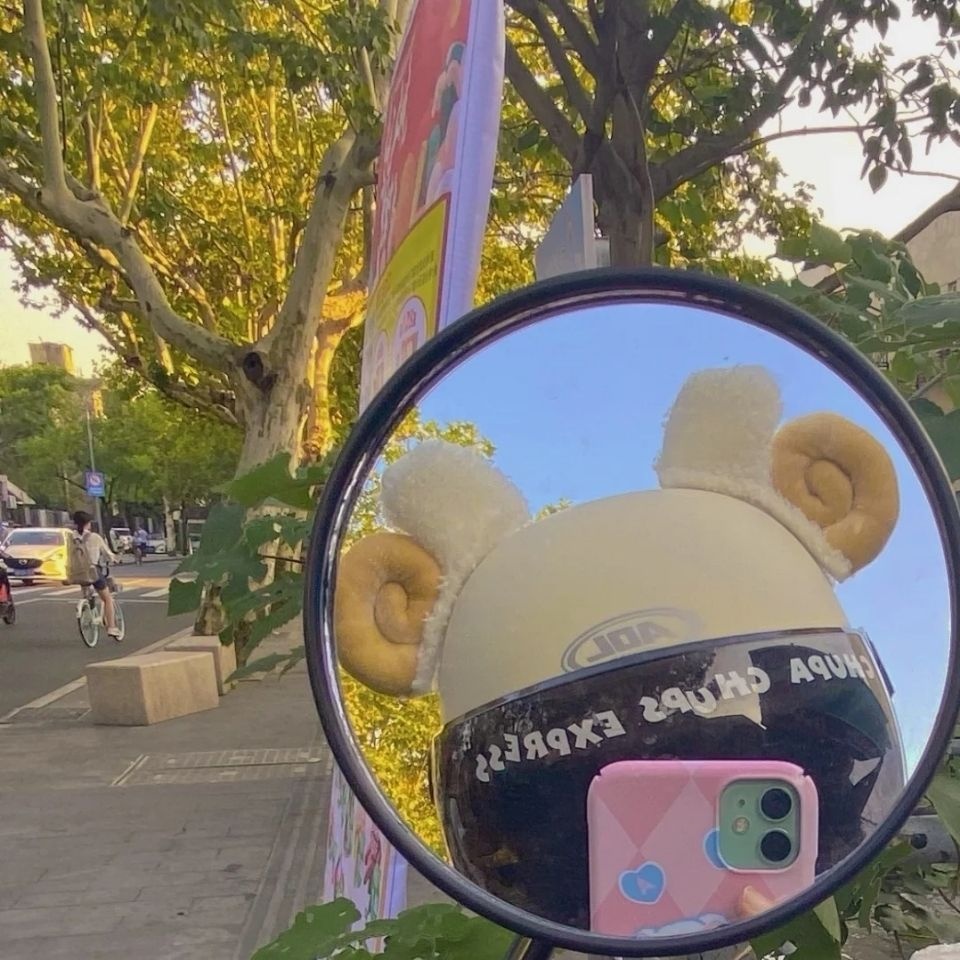 001 Angelababy Estilo Adorable Decoración de Orejas de Oveja para Vehículos Eléctricos Accesorios para Cascos de Esquí DIY_voghion.com