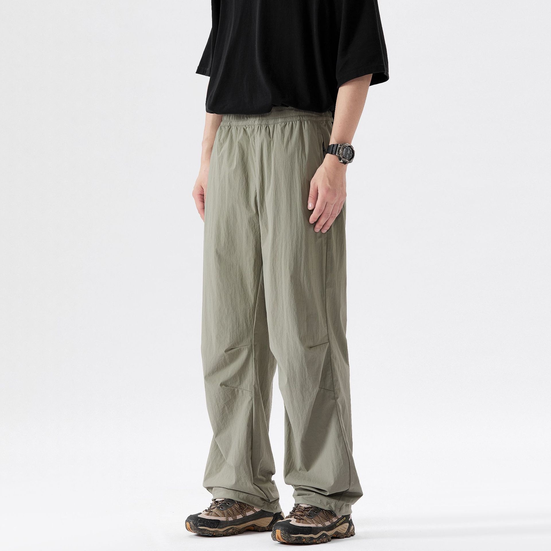 001 Summer Thin Soft Shell Tactical Paratrooper Hiking Long Outdoor Work Waterproof Windproof Pants_voghion.com