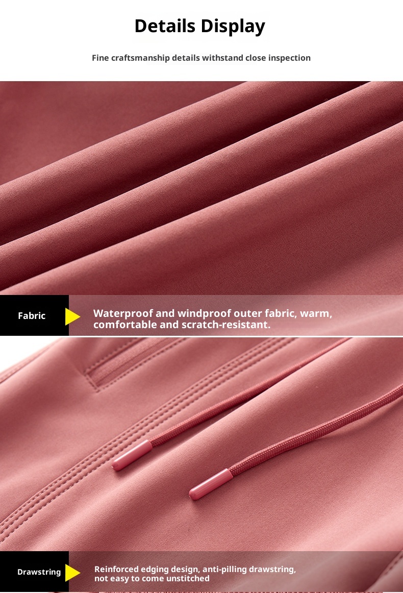 Calças compridas femininas grossas e quentes para atividades ao ar livre, com aquecimento de grafeno, ideais para o inverno. Tamanhos grandes para homens. Forro de lã impermeável._voghion.com