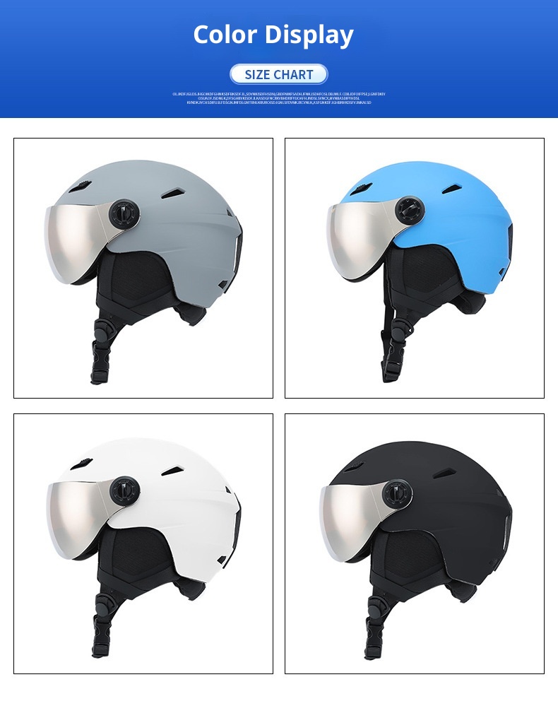 001 Ski Goggles Integrated Snow Helmet Unisex Outdoor Single And Double Board Anti-Collision Breathable 2024 New Anti-Fog_voghion.com