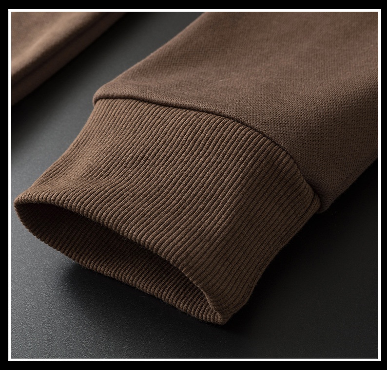 Felpa invernale imbottita con fodera in pile Anyang per uomo 2024, nuovo strato di base con scollo rotondo, calda e casual da uomo_voghion.com