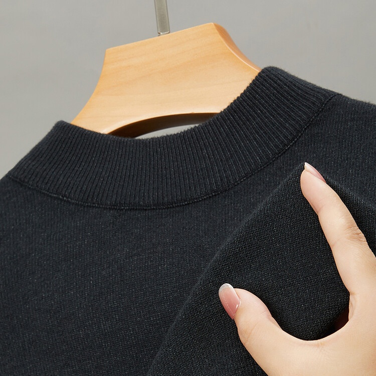 boy Cross-Border Foreign Trade Live Semi-High Collar Long Sleeve Knitted Sweater Men's Autumn Winter New Solid Color Warm_voghion.com