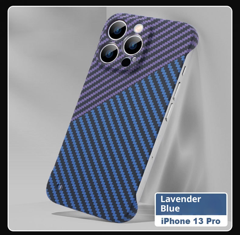 TechGlobe Suitable For 15 Pro Max Phone Carbon Fiber Color-Block PC Hard Case IPhone 14 Ultra-Thin Edgeless Protective Cover_voghion.com