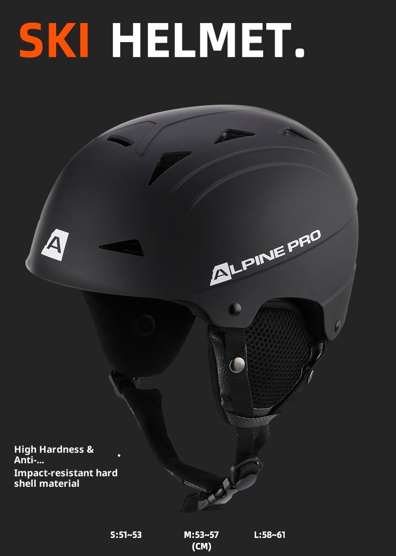 Casco de esquí Alpine Outdoor 001, resistente a impactos, transpirable y con protección para hombres, mujeres y niños._voghion.com