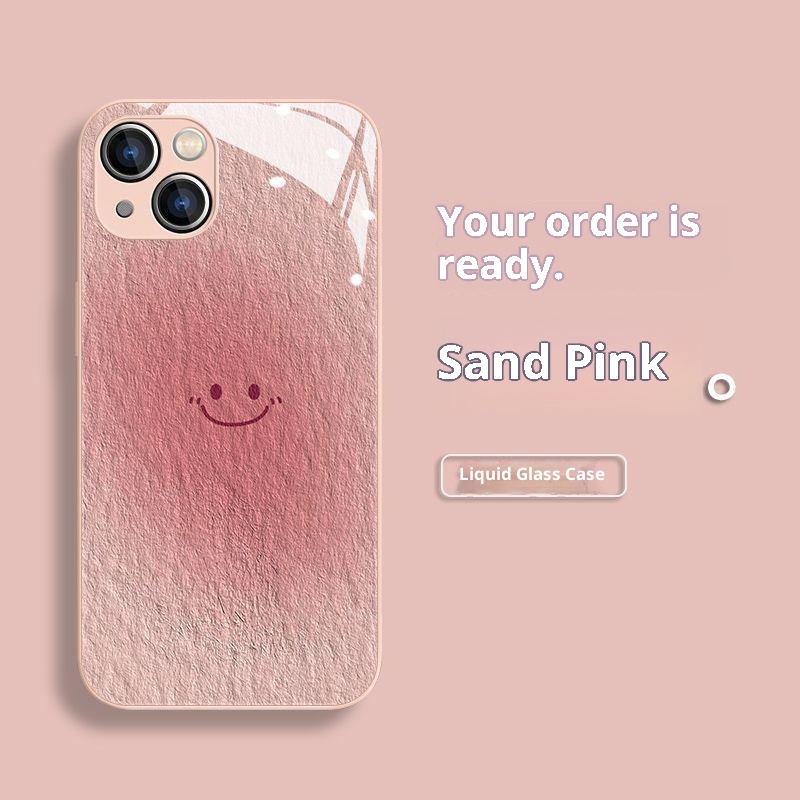 TechGlobe Oil Painting Smiley Face Compatible With 16 Phone Case IPhone 14 Pro Max Full Coverage 8 Plus/7 Glass XR 11/12_voghion.com