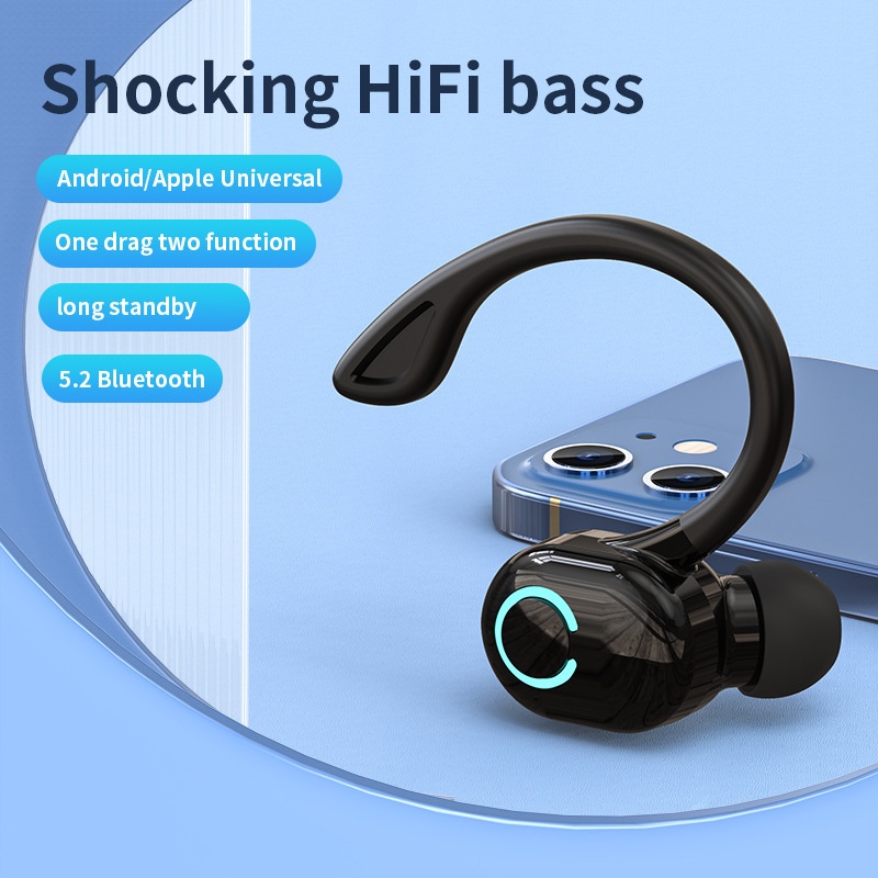 3c Hot-selling W6 Bluetooth Single Ear Hook Wireless Sports Earphone Cross-border Wholesale_voghion.com
