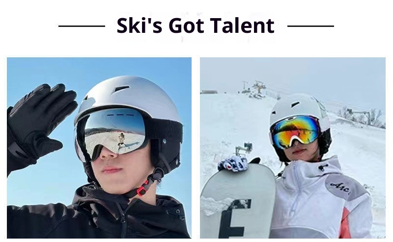 001 Herrenhelm Snowboarden/Skifahren, Professionelle Skiausrüstung, Schutzausrüstung für Damen, Warm und stoßfest, Neu_voghion.com