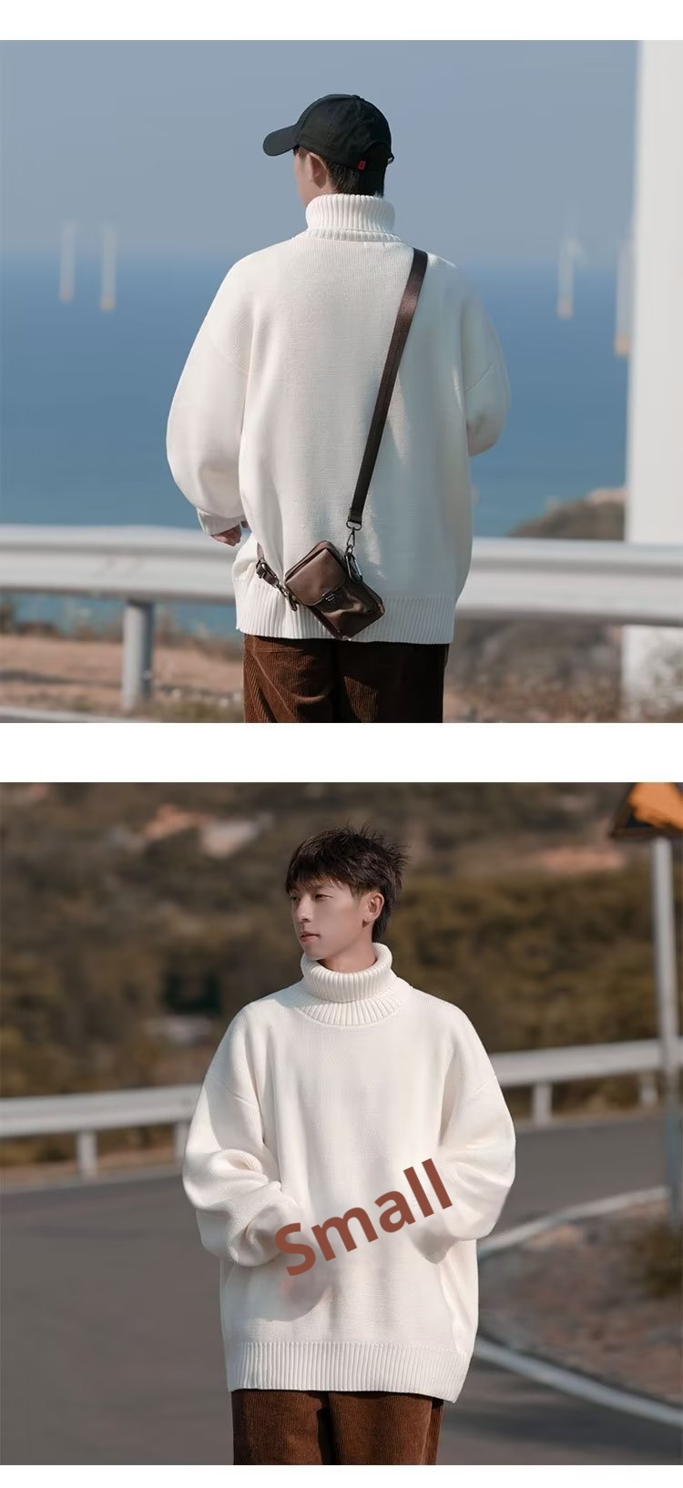 boy Turtleneck For Men Winter New Style Lazy High-End Feel Men's Base Shirt Thick Loose Inner Knitted Sweater_voghion.com