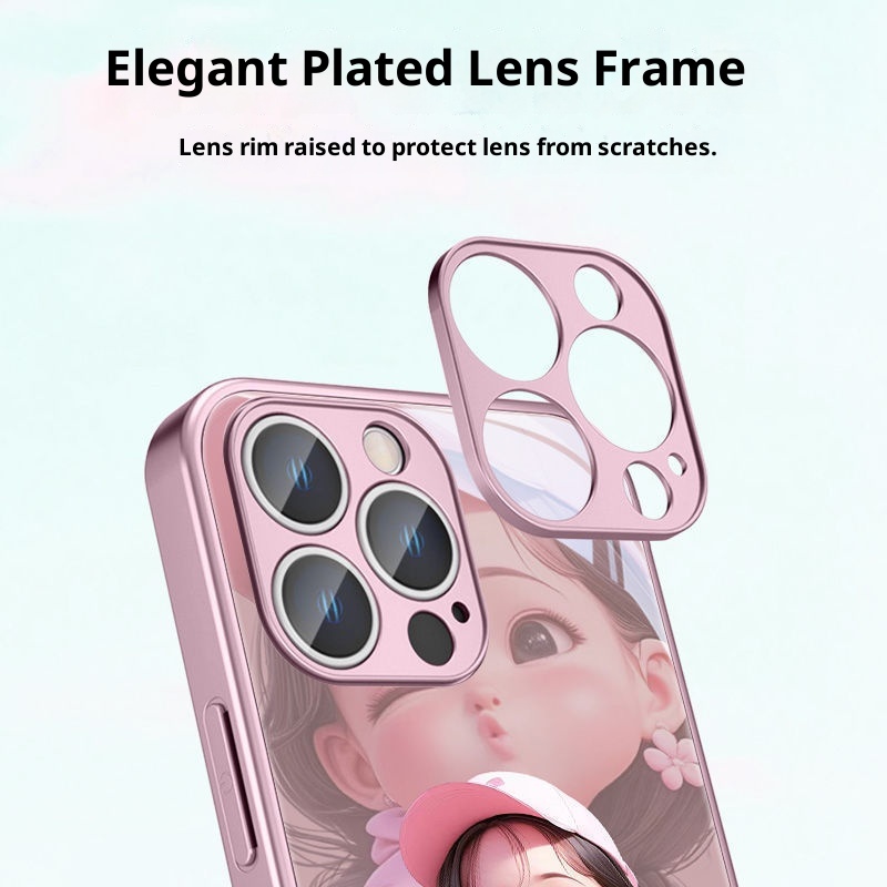 TechGlobe Skateboard 16/15 Pro Phone Case 14 Glass 15 New Trendy 12/11/XS Cute Girl_voghion.com