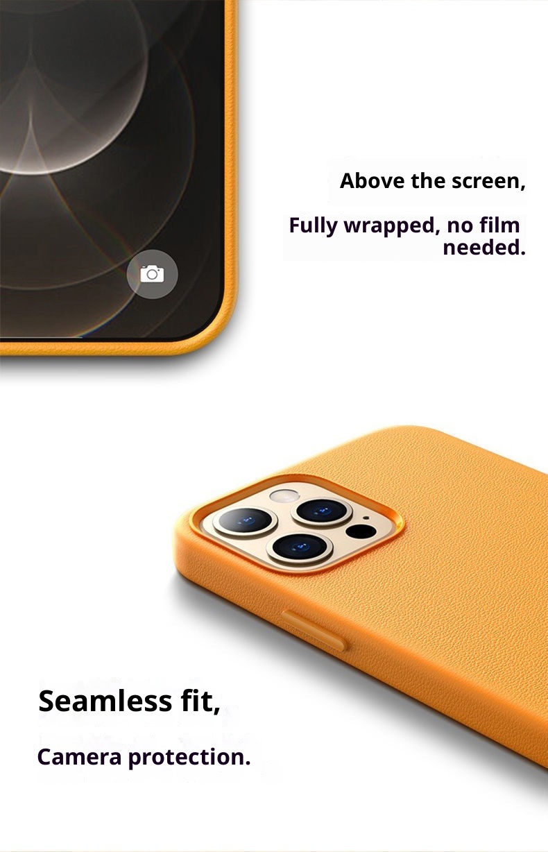 TechGlobe Compatible With Official Original IPhone 14 Max Leather 15P Magnetic Phone Case 13 Pro Protective Cover 12_voghion.com