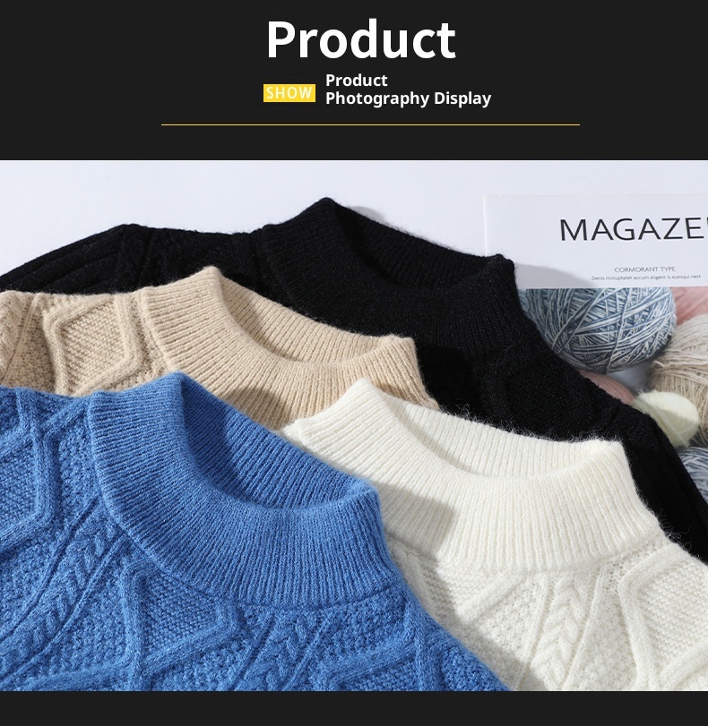 Ragazzo Ragazzo Ragazzo Maglione Tinta Unita Intrecciato Cappotto In Pile Di Lana Giovanile Caldo Uomo Girocollo Manica Lunga Maglia Base Maglietta Alla Moda_voghion.com