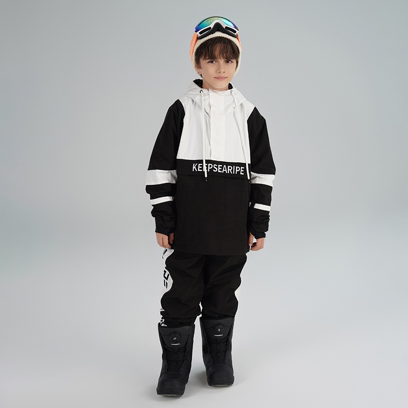 001 Xueyipai Zestaw dziecięcy dla chłopców i dziewcząt, wiatroodporny, wodoodporny, ciepły, duży zestaw spodni narciarskich dla dzieci_voghion.com