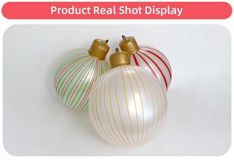 Lillian Cross-Border Inflatable Lantern Pearlescent Stripe Holiday Decoration Courtyard Christmas Ball_voghion.com