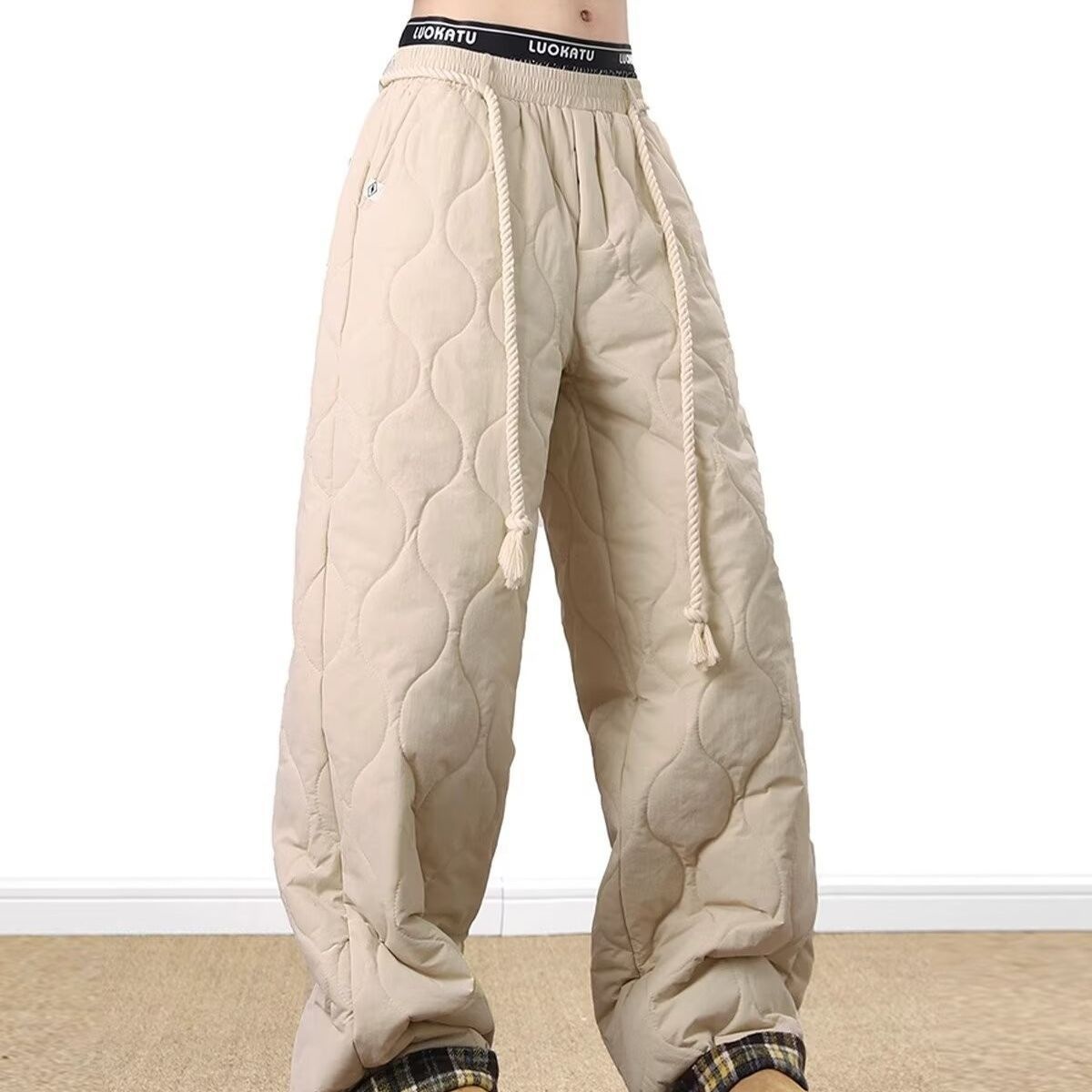 Pantalones de invierno informales, gruesos, impermeables, resistentes al viento y al esquí, de algodón con estampado de calabaza de calidad original (001). Estilo moderno para hombre._voghion.com
