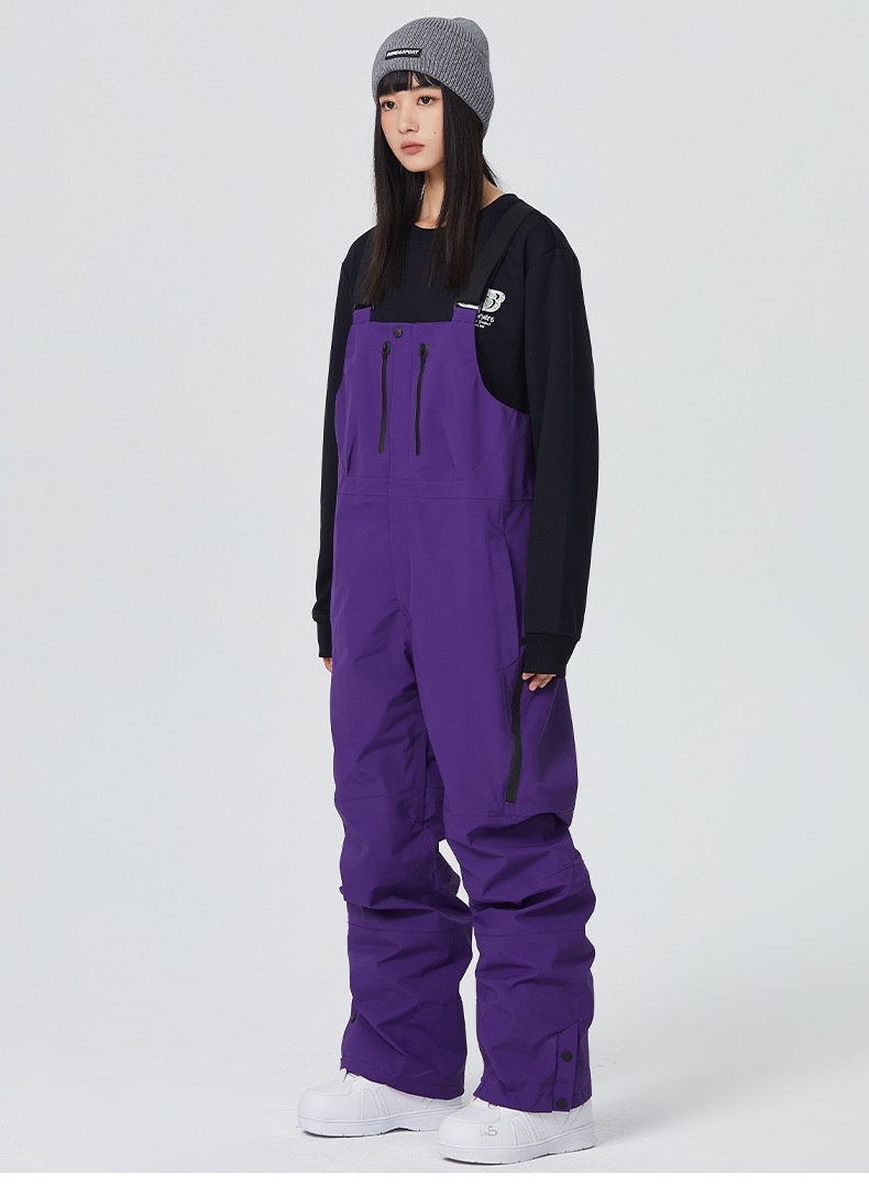 001 23-24 Schneesaison SEARIPE Snowboardanzug Latzhose für Damen und Herren Wasserdicht Verdickt Warm 3L_voghion.com