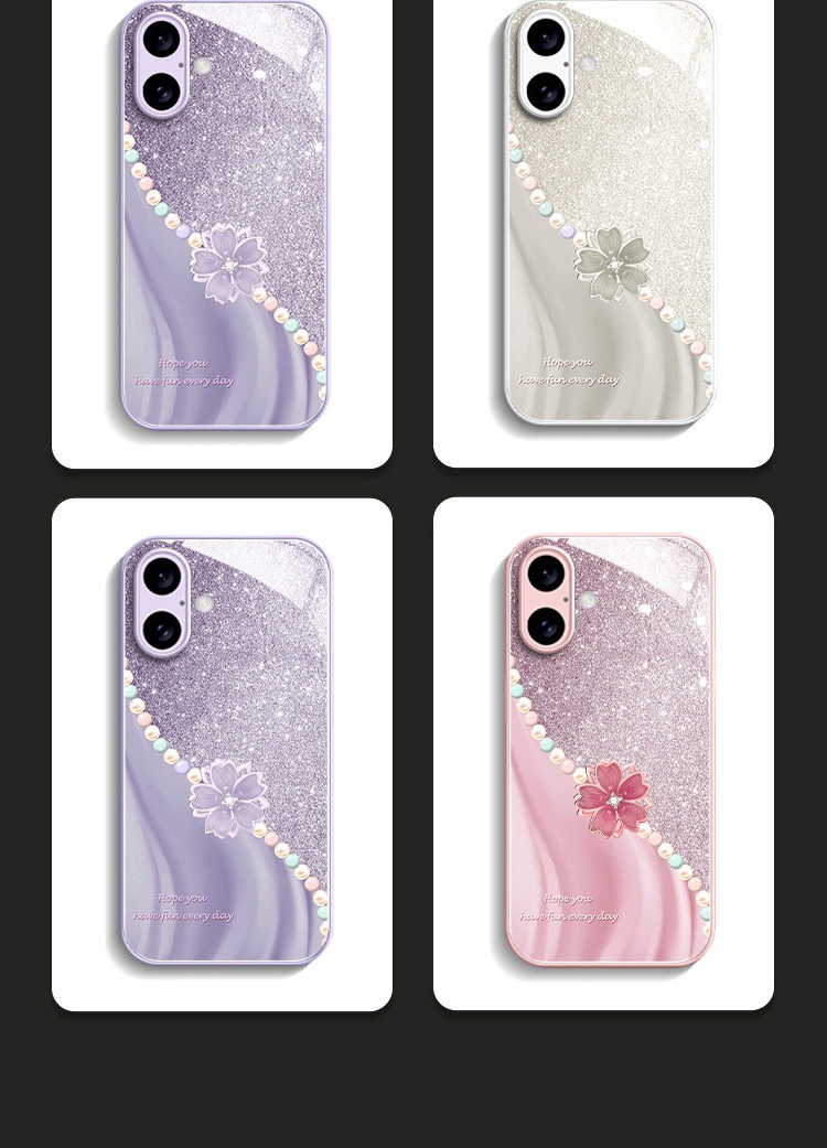 TechGlobe Compatible With Phone Case 16 15 Plus Peach Blossom 14 High-end 13/12 Pro Niche 11_voghion.com