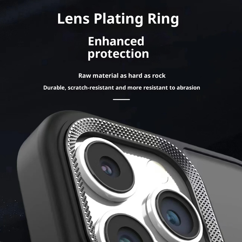 Custodia protettiva opaca TechGlobe compatibile con iPhone 16 con obiettivo in metallo e supporto girevole magnetico a 360° per iPhone 15 Pro_voghion.com