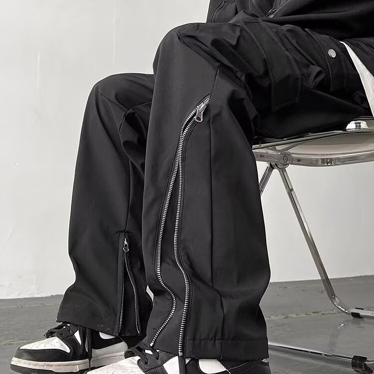 001 High Street Design Zipper American Workwear Pantaloni da sci softshell funzionali da trekking da uomo antivento per ragazzi_voghion.com