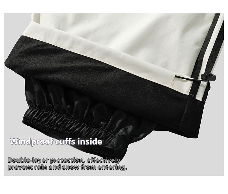 001 Cro-Border Hot-Selling Winter New Three-Stripe Suit Set Waterproof Windproof Stand Collar Jacket Fleece-Lined Ski_voghion.com