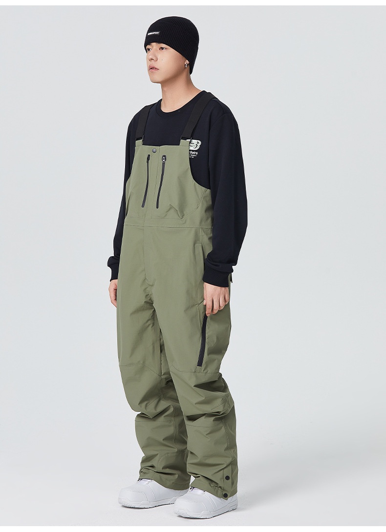 001 23-24 Schneesaison SEARIPE Snowboardanzug Latzhose für Damen und Herren Wasserdicht Verdickt Warm 3L_voghion.com