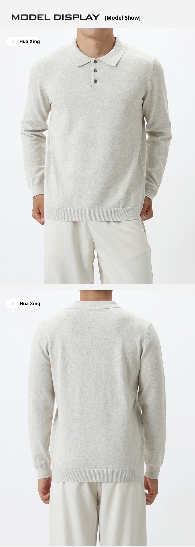 Polo-Strickpullover im Old-Money-Stil für Herren mit Umlegekragen – ein lässiges und vielseitiges Langarmshirt für Herbst und Winter._voghion.com
