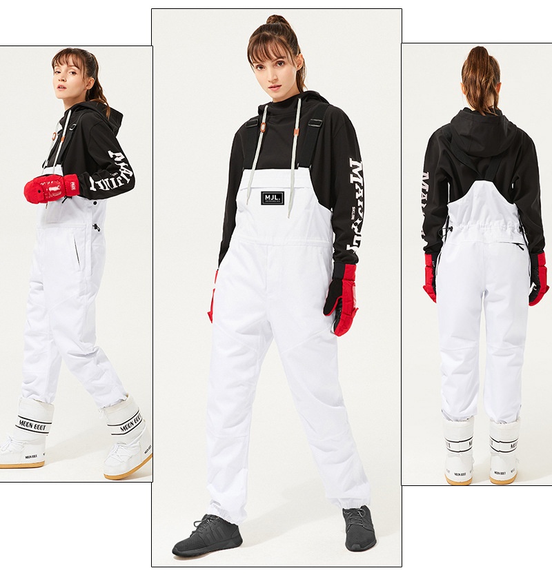 001 New Men's Women's Single And Double Board Ski Wear-Resistant Strap Winter Outdoor Waterproof Wind-Legged One-Piece Snow_voghion.com