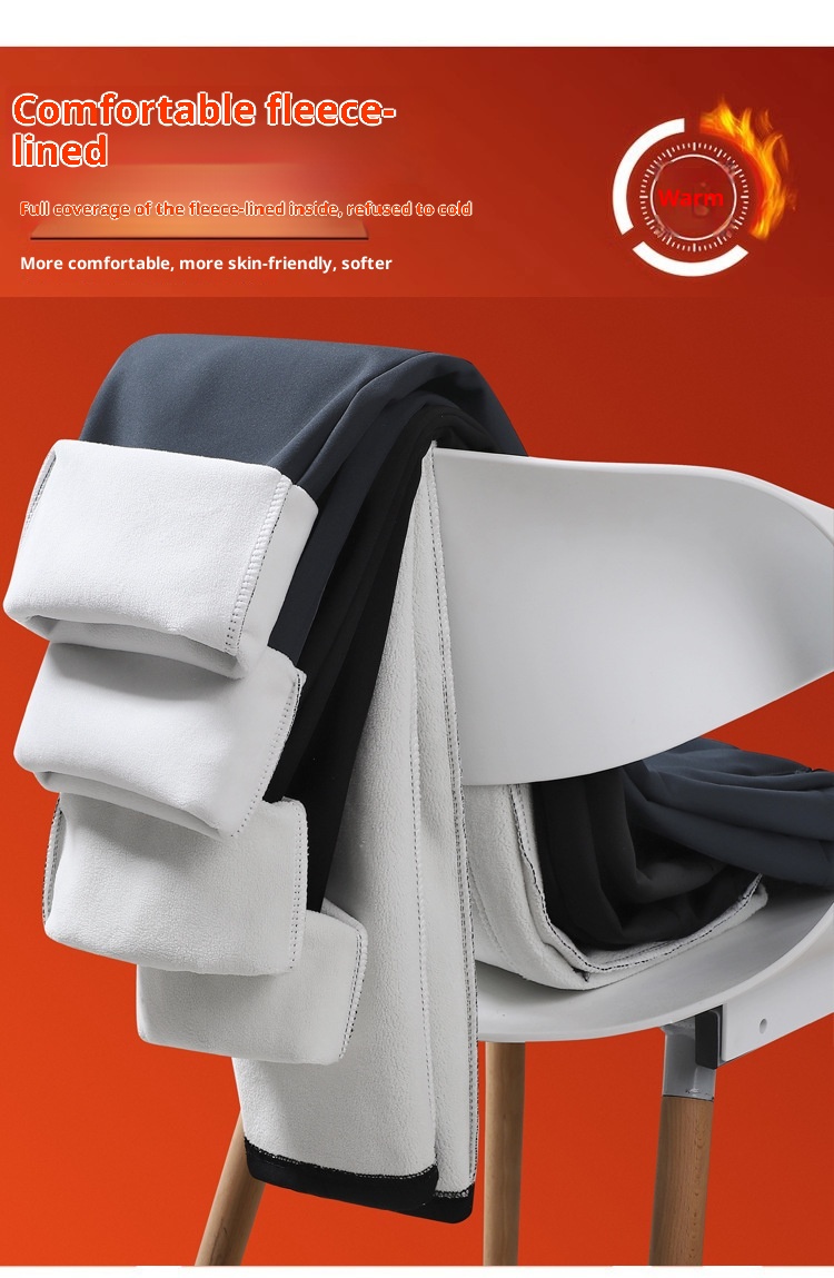 001 Spodnie trekkingowe damskie, wodoodporne, polarowe, turystyczne, plus size, chroniące przed zimnem, długie, męskie_voghion.com