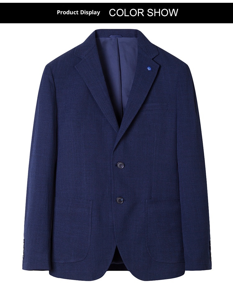 QFV507045555501<2 QFV507045555501<2 Nuovo marchio, etichetta tagliata, primavera e autunno, da uomo, colletto piatto, trendy, casual, da tutti i giorni, blazer singolo 055_voghion.com