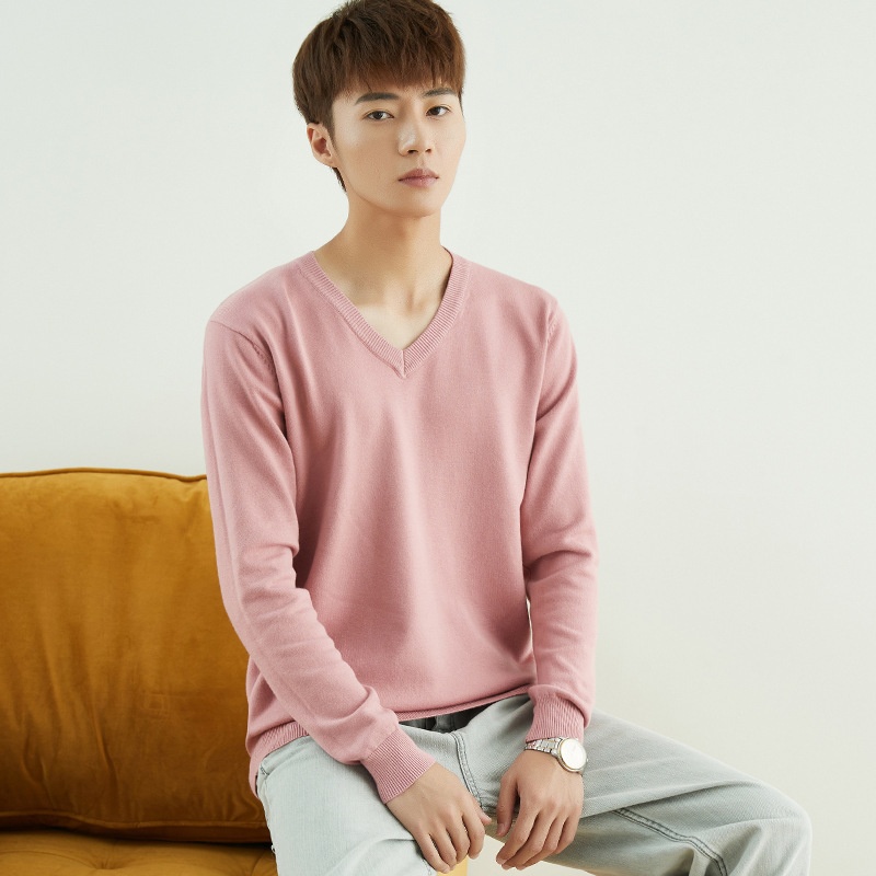 ragazzo Ragazzo Ragazzo Autunno Inverno Uomo Girocollo Maglione Pullover Scollo a V Largo Taglie Forti Manica Lunga Maglia Base Maglieria Intimo_voghion.com