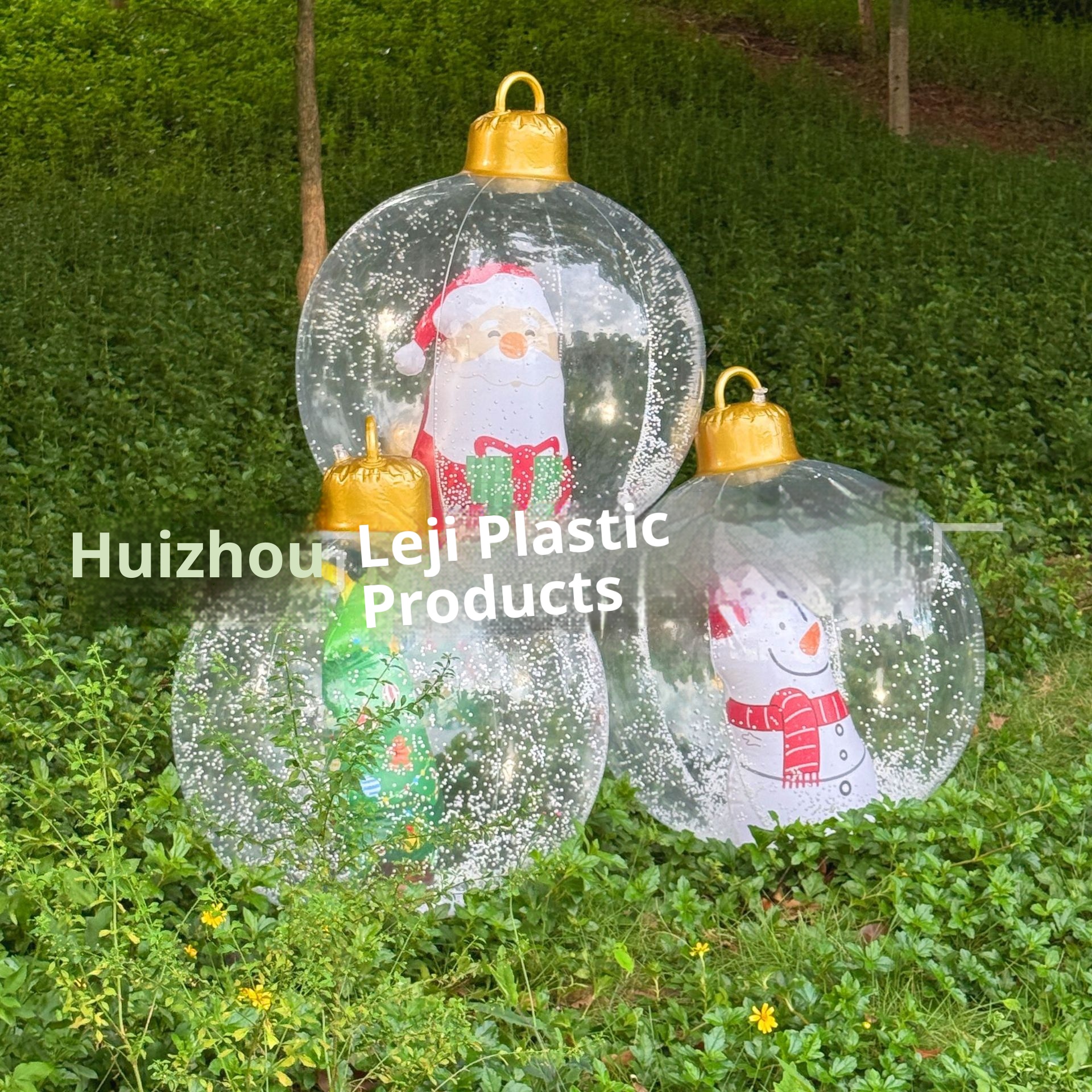 Lillian Cross-Border PVC Snowflake With Lights LED Atmosphere Inflatable Children's Christmas Snowman Decoration Ball_voghion.com