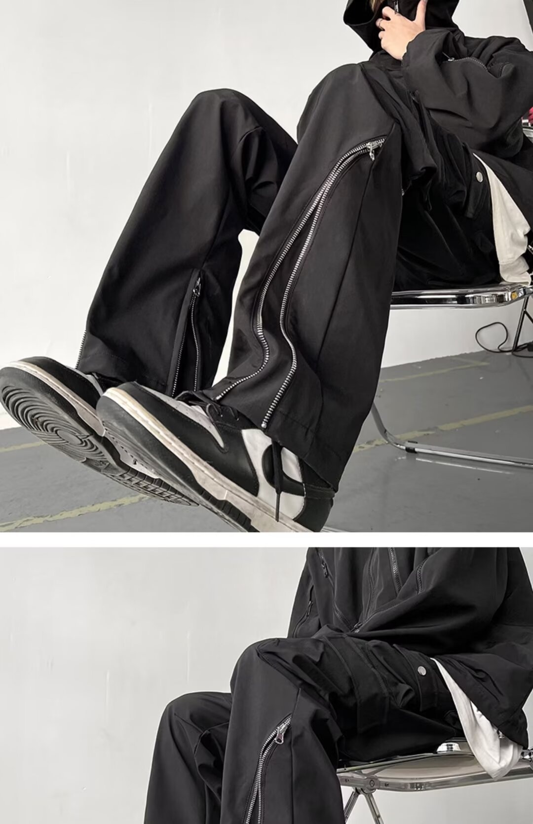 001 High Street Design Zipper American Workwear Pantaloni da sci softshell funzionali da trekking da uomo antivento per ragazzi_voghion.com