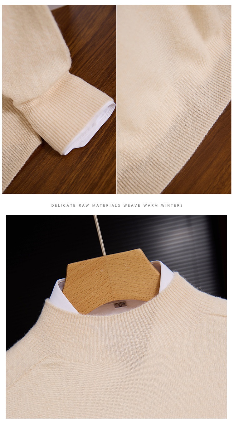 boy Boy Boy 100% Wool First-Line Half TurtleneckData Tested, Popular Men's Sweater_voghion.com