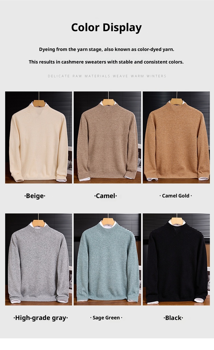 boy Boy Boy 100% Wool First-Line Half TurtleneckData Tested, Popular Men's Sweater_voghion.com