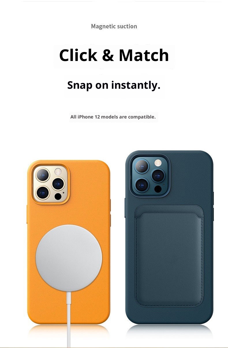 TechGlobe Compatible With Official Original IPhone 14 Max Leather 15P Magnetic Phone Case 13 Pro Protective Cover 12_voghion.com