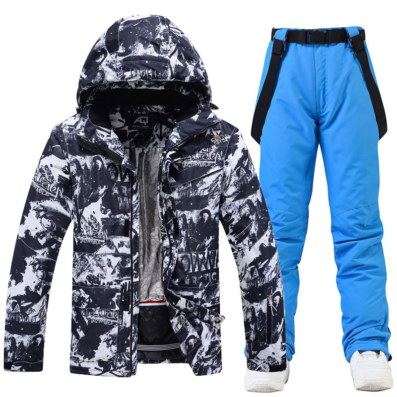 001 Neuer Anzug für Herren Winter Outdoor Winddicht Wasserabweisend Warm Verdickt Snowboard Schnee Ski Jacke und Hose_voghion.com