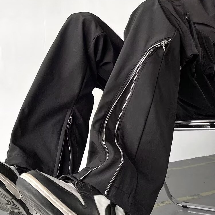 001 High Street Design Zipper American Workwear Pantaloni da sci softshell funzionali da trekking da uomo antivento per ragazzi_voghion.com