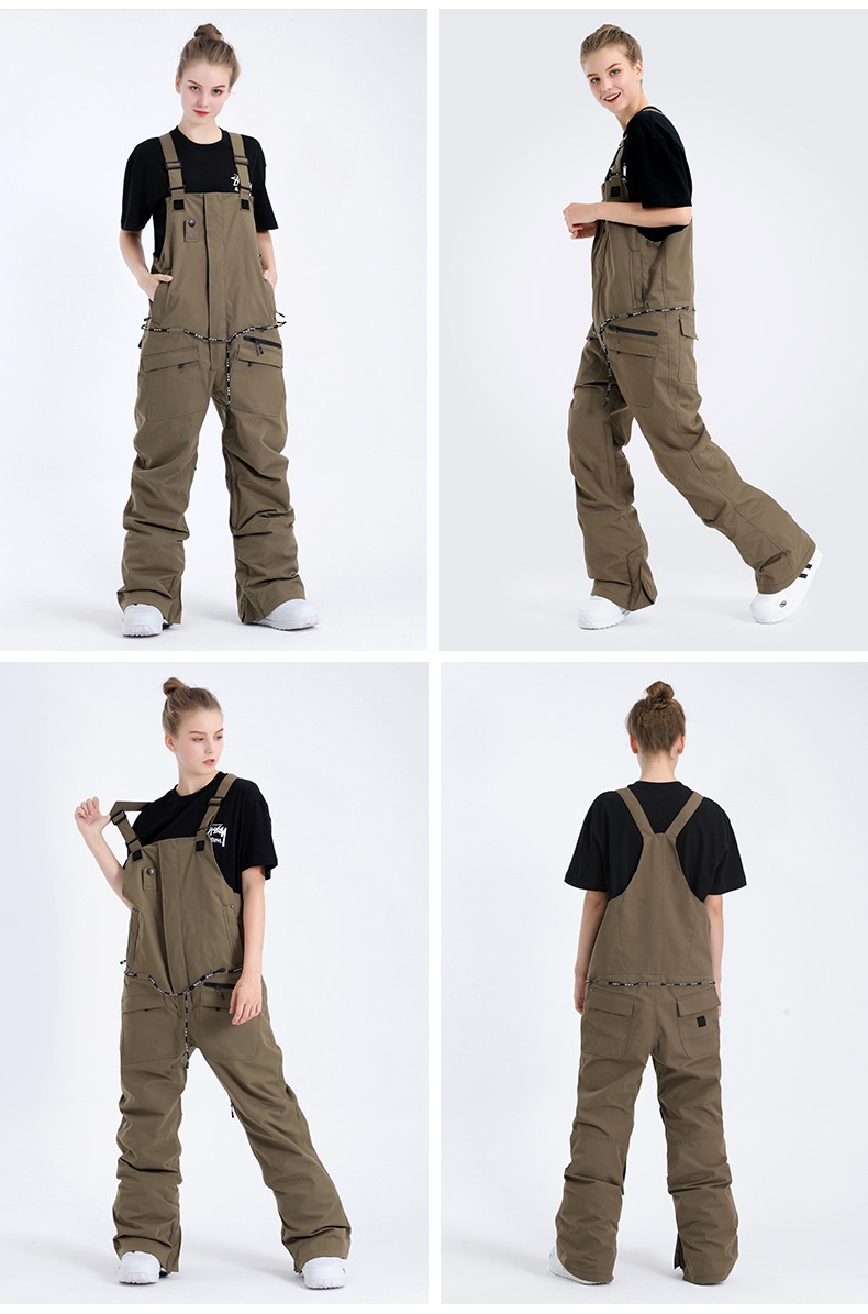 001 Erkek ve Kadın Tek Parça Sıcak Rüzgar Geçirmez Su Geçirmez Dış Mekan Ekipmanları Snowboard Kayak Takımı Kar Pantolonu_voghion.com