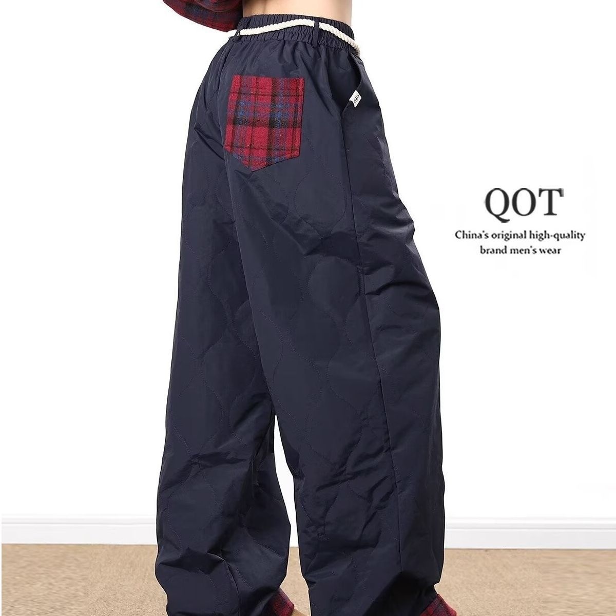 Pantalones de invierno informales, gruesos, impermeables, resistentes al viento y al esquí, de algodón con estampado de calabaza de calidad original (001). Estilo moderno para hombre._voghion.com