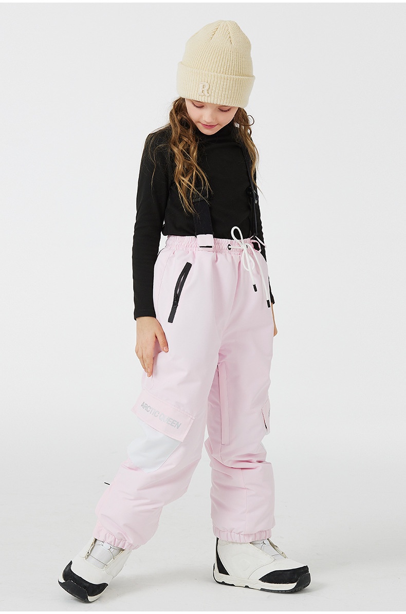 001 Yeni Çocuk Kayak Pantolonu Erkek Kız Kış Su Geçirmez Sıcak Açık Hava Snowboard Tulumları Soğuğa Dayanıklı_voghion.com