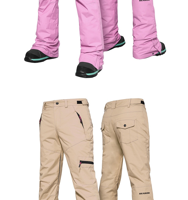 001 Snowy Style Double Board Snowboard Pants For Women And Men, Waterproof Windproof Warm Snow Pants, Slim Fit Ski Suit_voghion.com