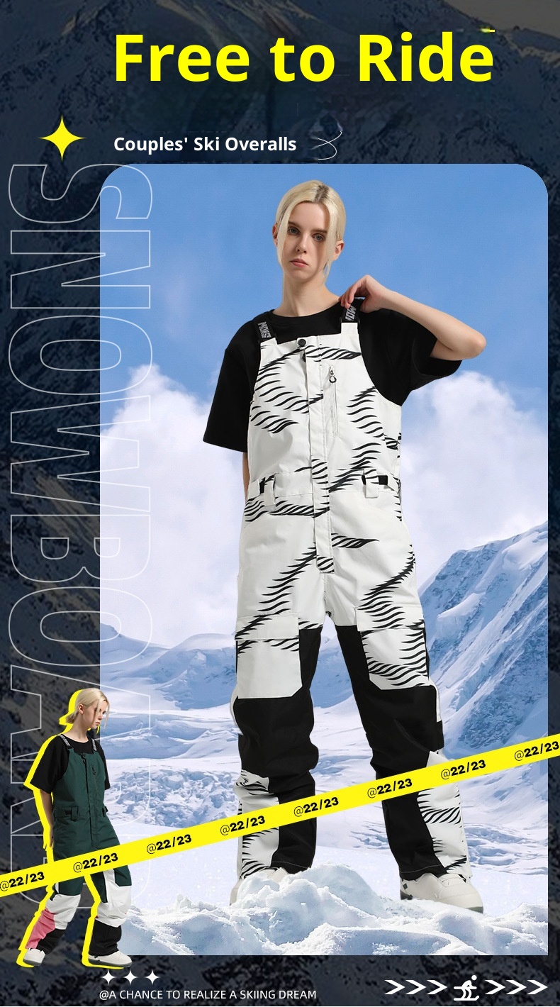 001 Nowe męskie spodnie snowboardowe, wiatroodporne, wodoodporne, ciepłe, z blokami kolorów, do pracy, do użytku na zewnątrz, jednoczęściowe, narciarskie, damskie_voghion.com