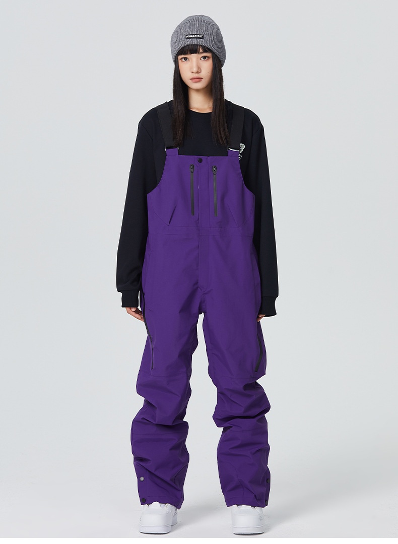 001 23-24 Schneesaison SEARIPE Snowboardanzug Latzhose für Damen und Herren Wasserdicht Verdickt Warm 3L_voghion.com