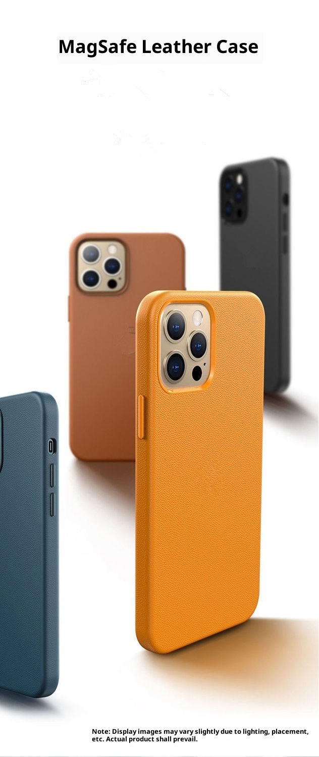 TechGlobe Compatible With Official Original IPhone 14 Max Leather 15P Magnetic Phone Case 13 Pro Protective Cover 12_voghion.com