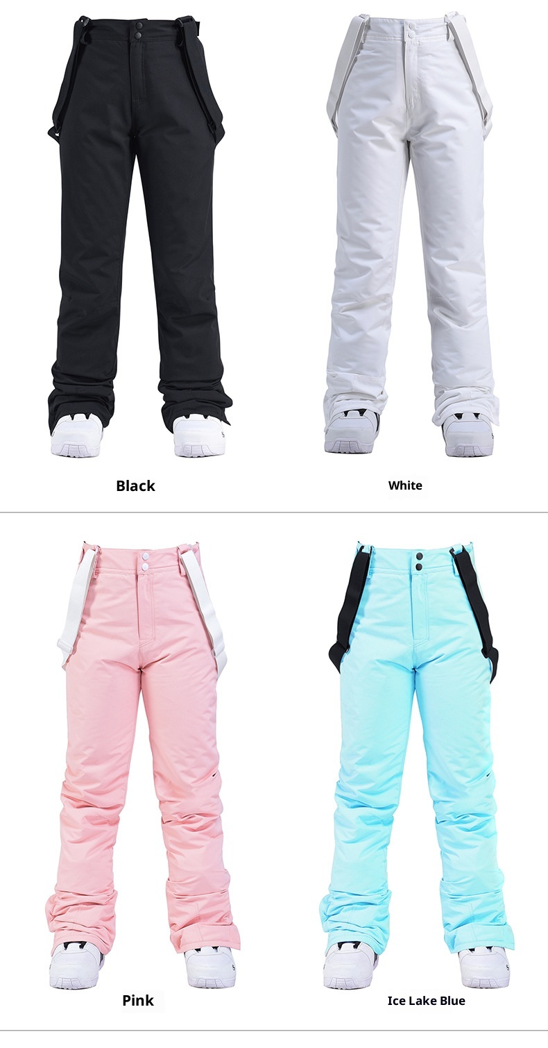 001 Suit Set For Men And Women Couples Winter Windproof Water-Resistant Warm Snowboard Snow Ski Pants Korean Version_voghion.com