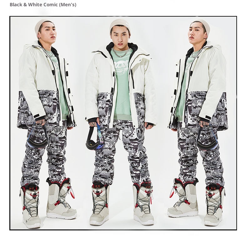 001 VECTOR Warm Single Double Board, Windproof, Waterproof, Ski Pants For Men And Women, Snow Suit_voghion.com
