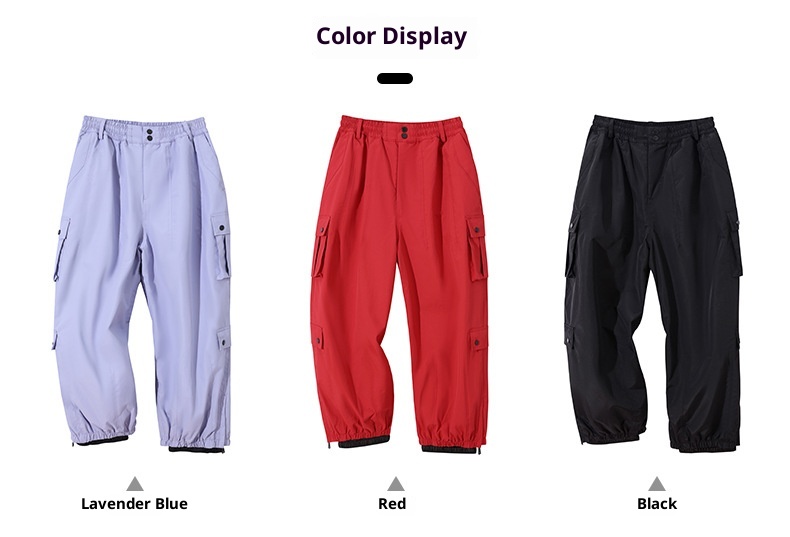 001 SEARIPE Xueyipai 3L Ski For Women And Men, Snowboard Waterproof Windproof Warm Fully Glued Professional Loose Pants_voghion.com